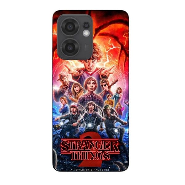 Telefonfodral - Maniacase - Oppo Reno 13F - Silikon - Mjukt - Stranger Things säsong 2 Svart