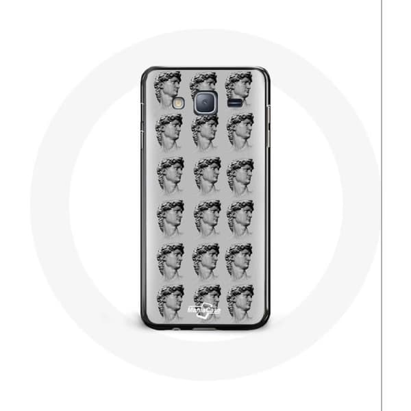 Cover til Samsung Galaxy J3 Statue grå baggrund