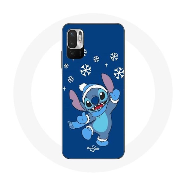 Skyddsfodral för Xiaomi Redmi Note 10T 5G Stitch snö jul blå