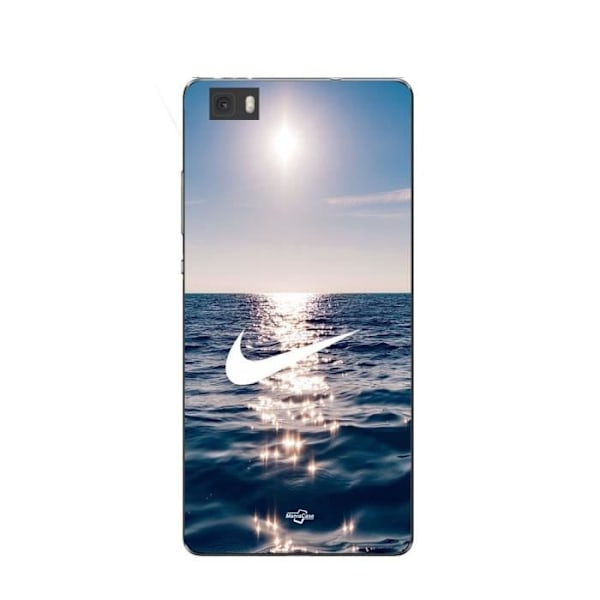 Coque Maniacase för Huawei P8 Lite nike logotyp vit hav sol