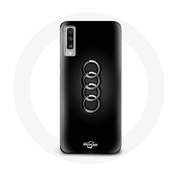 Coque för Samsung Galaxy A50 Audi-logotyp med svart bakgrund