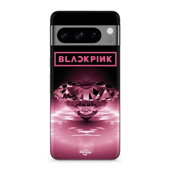 Skal - MANIACASE - Google Pixel 8a Pro - Mjuk - Svart och rosa - Diamondmönster Svart