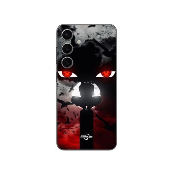 Coque - MANIACASE - Samsung Galaxy S24 FE - Itachi Uchiha - Blød - Sort