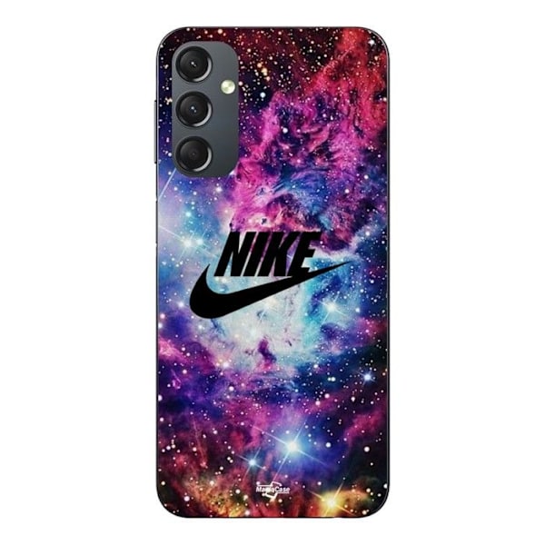 Coque - Nike - Samsung Galaxy A24 - Svart - Klar Rosa, Lila, Blå - Mjuk Rosa Vif, Lila, Blå