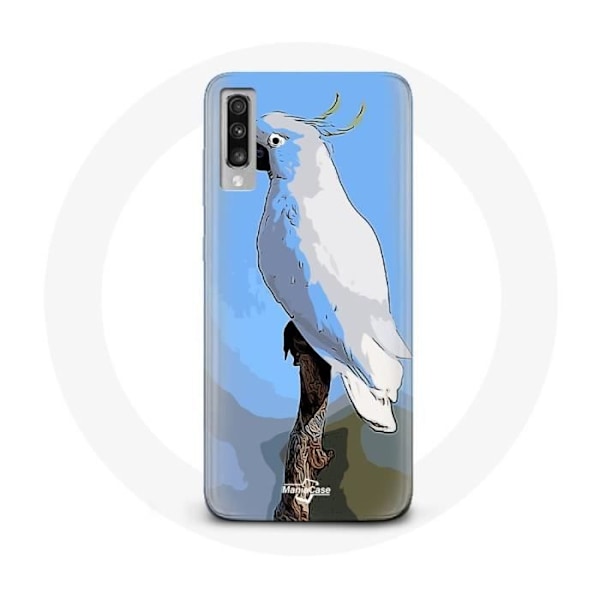 Skydd för Samsung Galaxy A70 Kakadu Vita Papegojor Fåglar