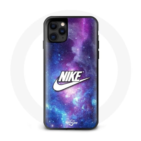 Skydd - Maniacase - Iphone 11 Pro - Vit Nike-logga - Silikon - Mjuk svart