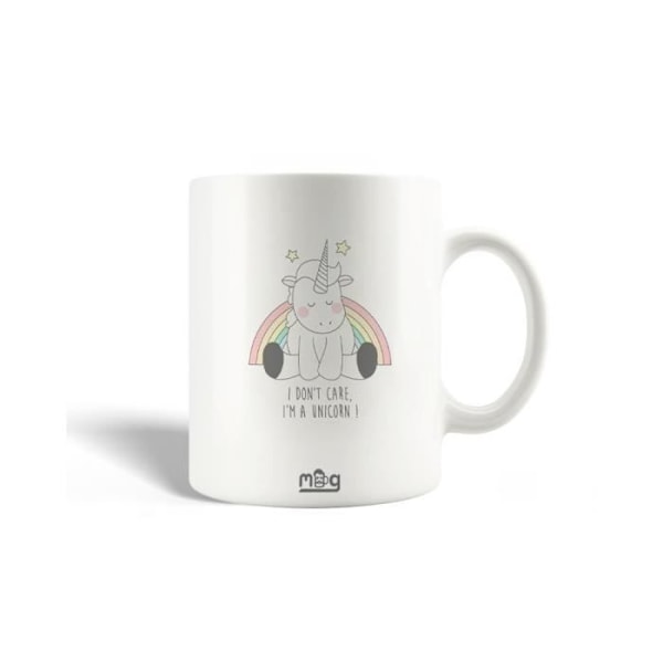 Mugg i keramik Unicorn Jag bryr mig inte, jag är en unicorn!