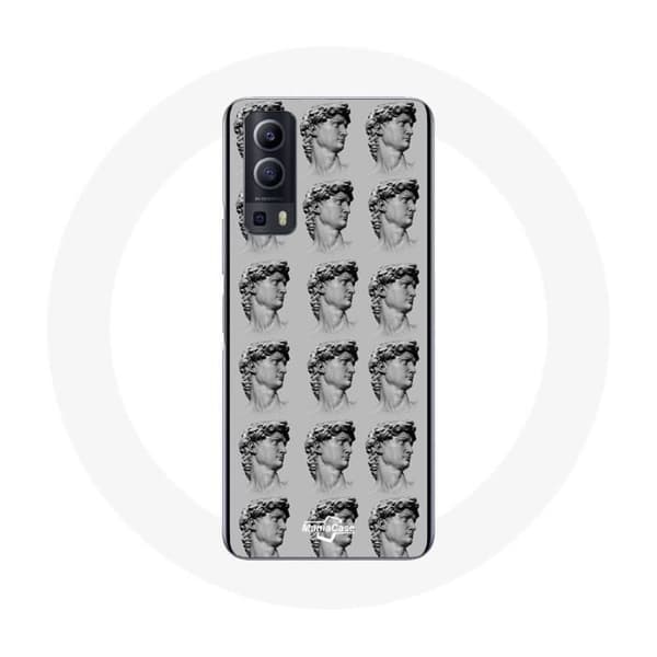 Coque - Vivo - Y72 - Flexibel - Statuett - Vit