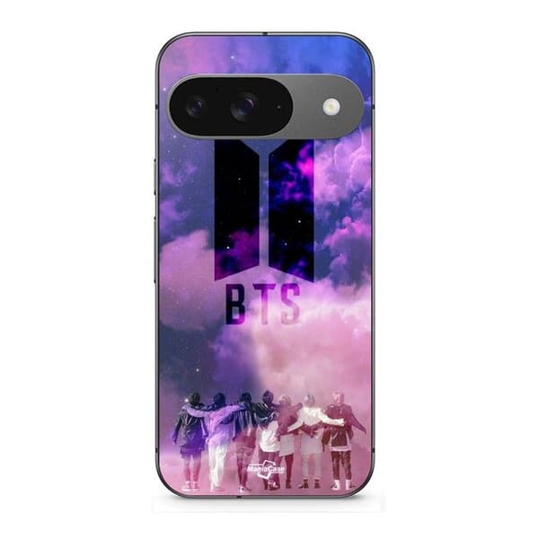 Skal för Google Pixel 9 bts musikgrupp kpop logotyp svart