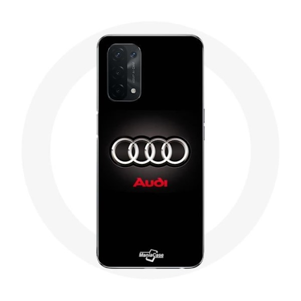 Coque för Oppo A74 5G Audi Logotyp Metall svart bakgrund