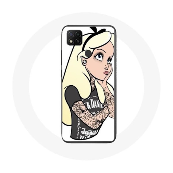 Coque - Maniacase - Xiaomi Redmi 9C - Flexibel - Alice Tatuering Prinsessa - Barnskydd