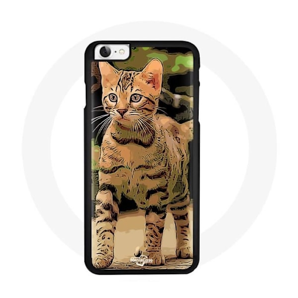 Cover til iPhone 8 Plus Bengal katte killing beige