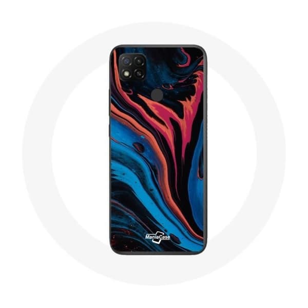 Xiaomi Redmi 9C Blå Sort Rød Abstrakt Tekstur