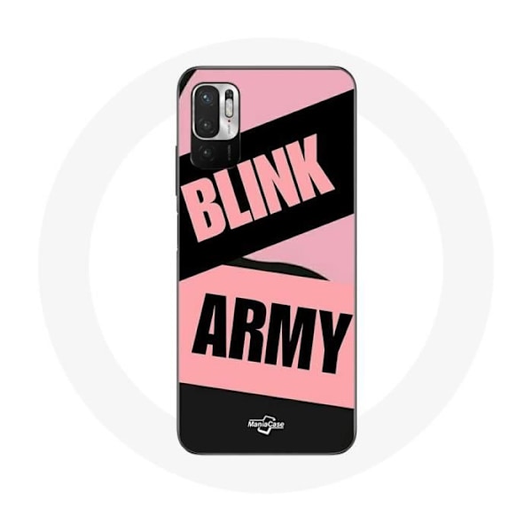Coque för Xiaomi Redmi Note 10 5G BTS ARMY och Blackpink Blink Ros svart
