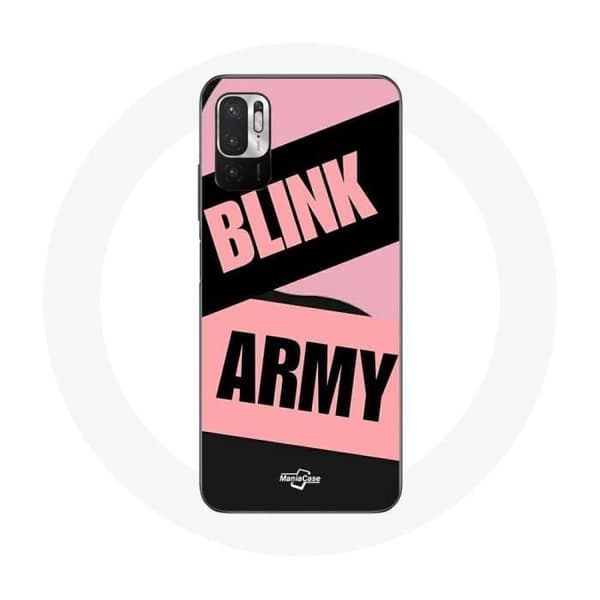 Cover til Xiaomi Redmi Note 10 5G BTS ARMY og Blackpink Blink Rose Sort