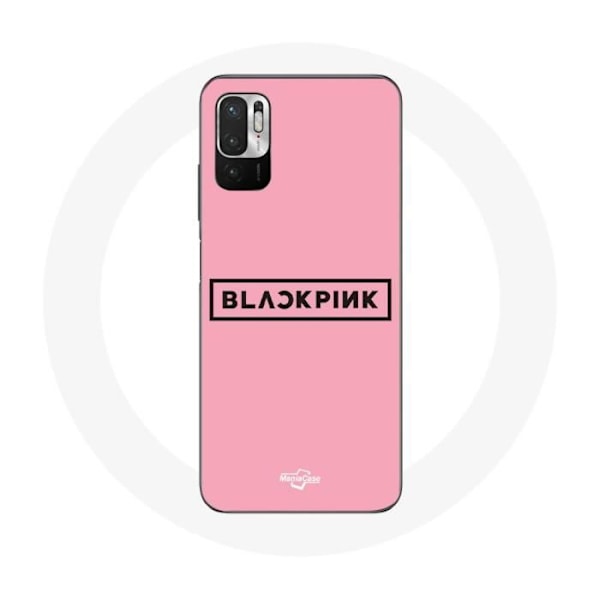 Skydd för Xiaomi Redmi Note 10 5G Blackpink K-pop Grupp Logotyp Rosa Bakgrund