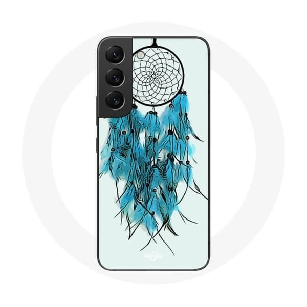 Cover til Samsung Galaxy S21 FE Drømmefanger Blå Hvid Baggrund