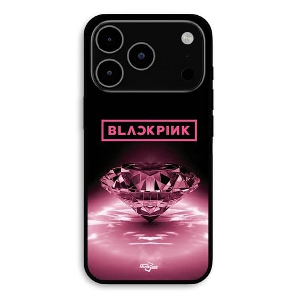 Coque til iPhone 17 Pro Max blackpink diamant sort og rosa Maniacase Svart