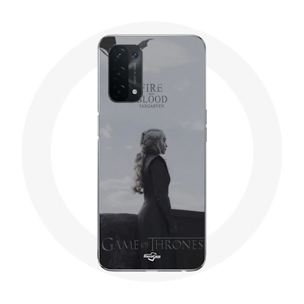 Coque för Oppo A54 5G Game of Thrones Säsong 8 Daenerys Targaryen eld och blod Järntronen Logotyp