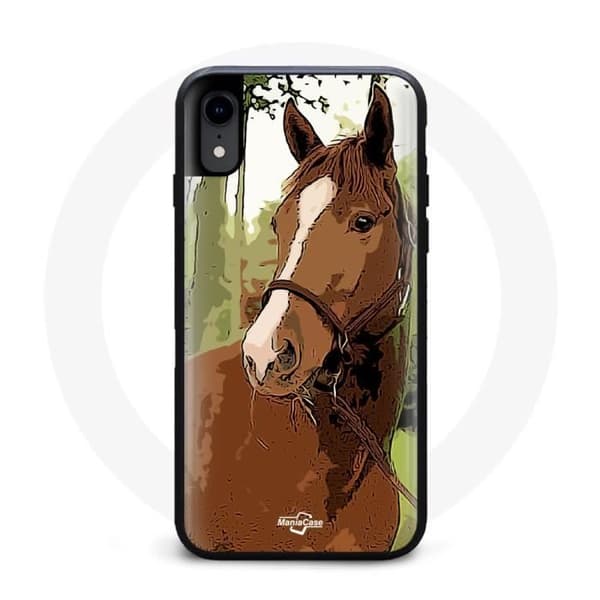 Coque - Quarter Horse - Iphone XR - Blød - Sort - Unik mønster
