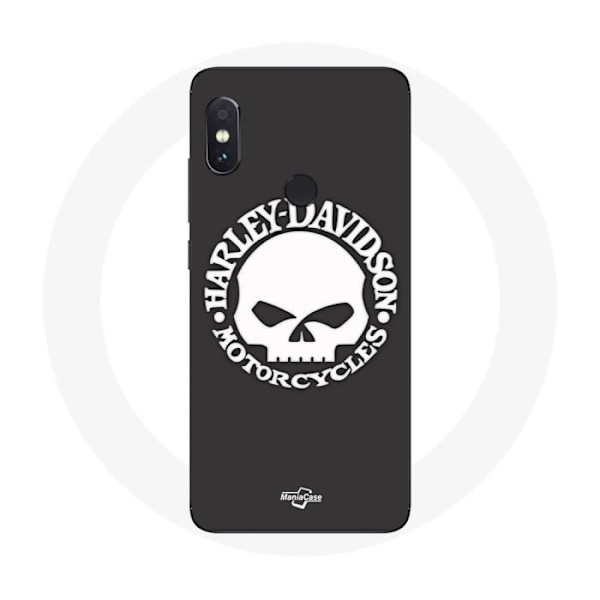 Coque - Harley Davidson - Xiaomi Redmi Note 5 AI - Blød - Sort - Dødningehoved