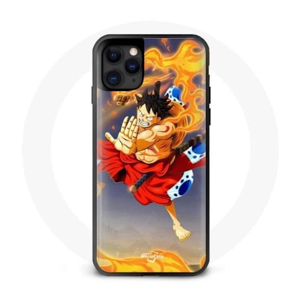 Coque - Maniacase - Iphone 12 Pro - Luffy Gear One Piece - Silikon - Mjuk svart