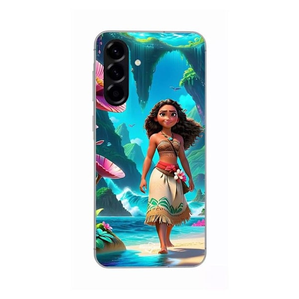 Coque - Maniacase - Samsung Galaxy A56 - Silikon - Svart - VAIANA ART ANIME Svart
