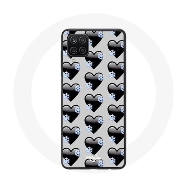 Cover til Samsung Galaxy A22 4G med sorte hjerter