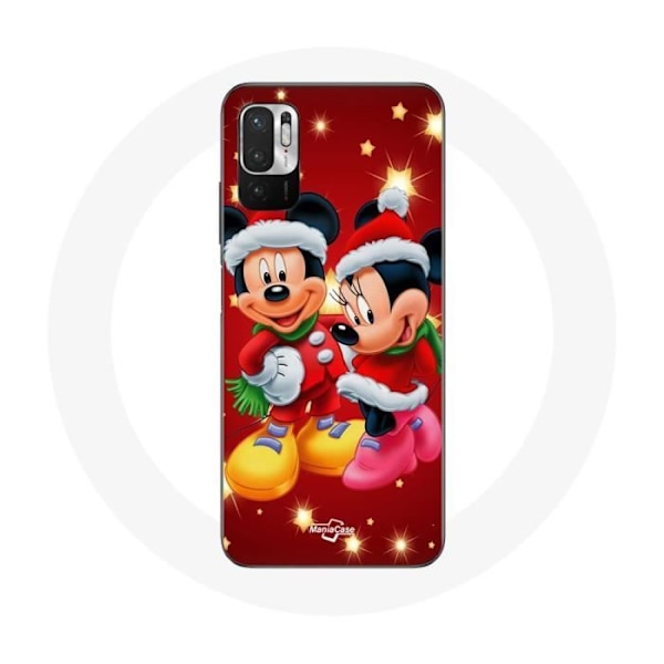 Skal för Xiaomi Redmi Note 10 5G Mickey Mouse och Minnie Mouse på juldagen
