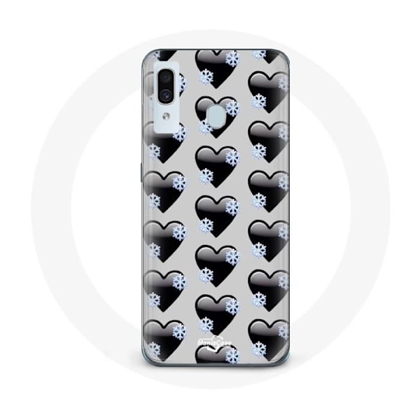 Cover til Samsung Galaxy A30 med sorte hjerter
