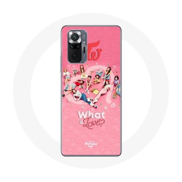 Coque för Xiaomi Redmi Note 10 Pro TWICE Logotyp Röd Affisch What Is Love