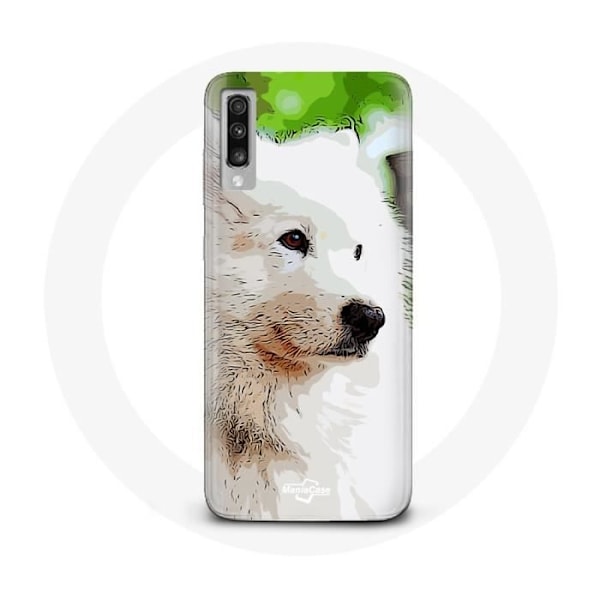 Skydd för Samsung Galaxy A70 Vit Samojedhund