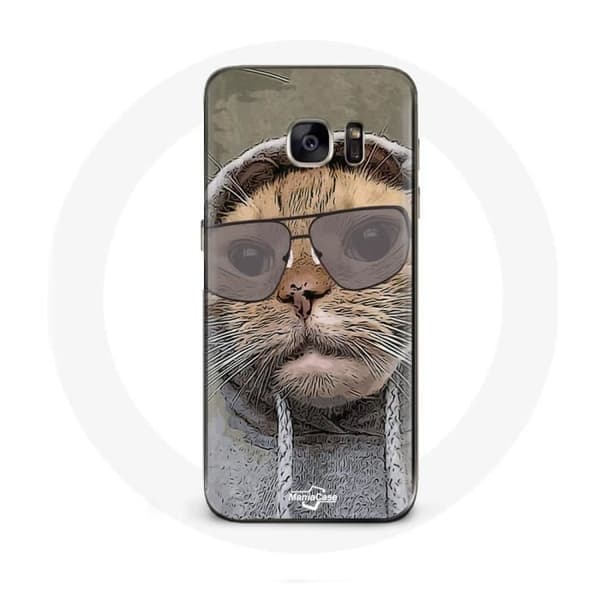 Cover til Samsung Galaxy S7 Edge Chat med hætte sjovt billede Dyr