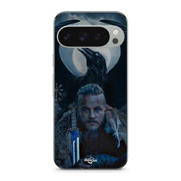 Cover til Google Pixel 9 Pro Vikings Ragnar Lothbrok krage svart