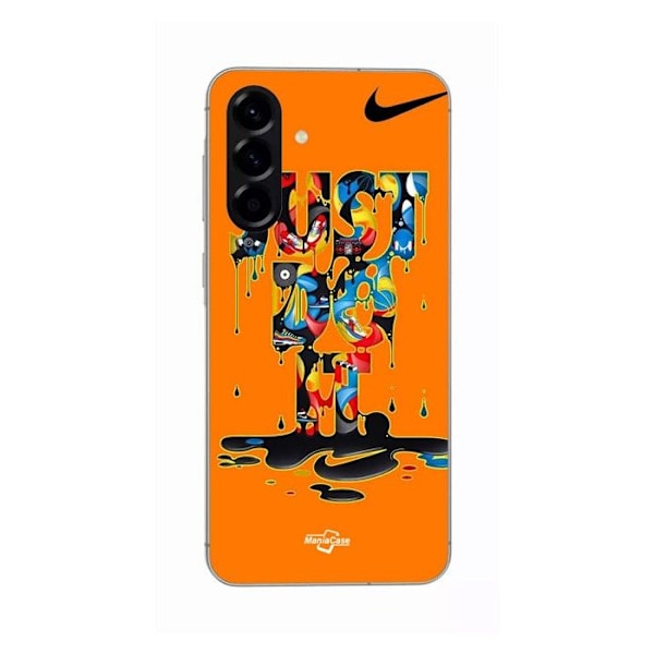 Coque - Maniacase - Samsung Galaxy A56 - Silikon - Mjuk - Graffiti Nike Just Do It Svart