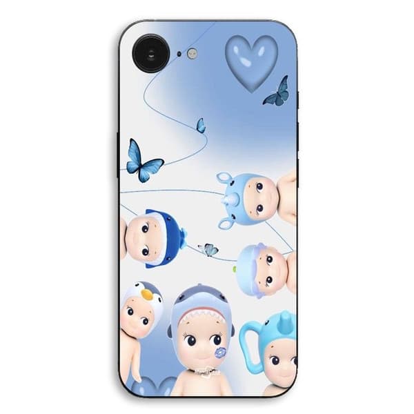 Coque til iPhone 16E Sonny Angel blå Maniacase Svart