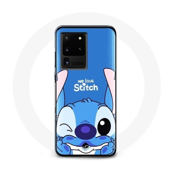 Coque för Samsung Galaxy S20 Ultra söt broderi blå bakgrund