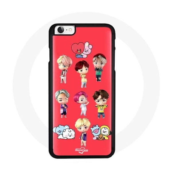 Coque för Iphone 4 BTS TinyTAN Animation BT21 Affisch