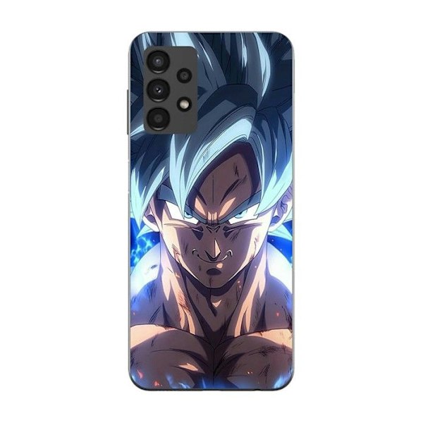 Coque Maniacase för Samsung Galaxy A13 4G Dragon Ball Z GOKU Ultra Instinct arg ansikte Svart