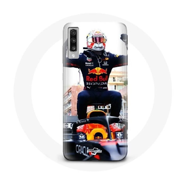 Coque för Samsung Galaxy A50 Formel 1 Verstappen F1-förare svart röd och gul