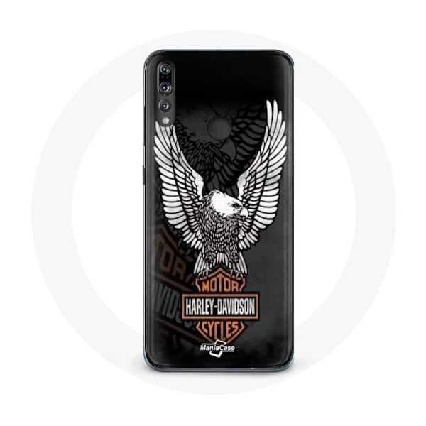 Coque - Harley Davidson - Huawei P30 Lite - Mjuk - Svart - Örnlogotyp
