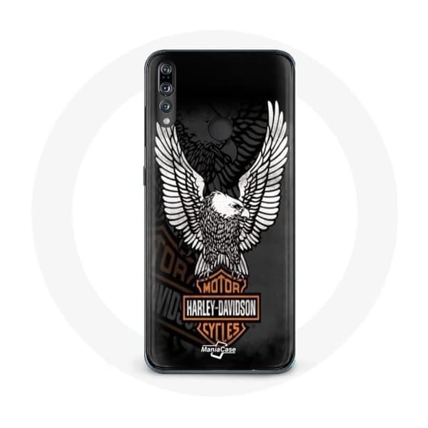 Coque - Harley Davidson - Huawei P30 Lite - Pehmeä - Musta - Kotka Logo