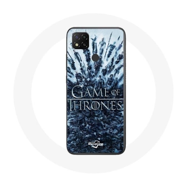 Coque för Xiaomi Redmi 9C Game of Thrones säsong 8 Episod 1 Järntronen Karaktärer logo Grå