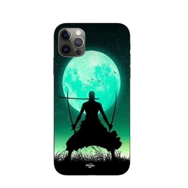 Coque Maniacase til iPhone 14 Pro roronoa zoro triple sværd fuldmåne