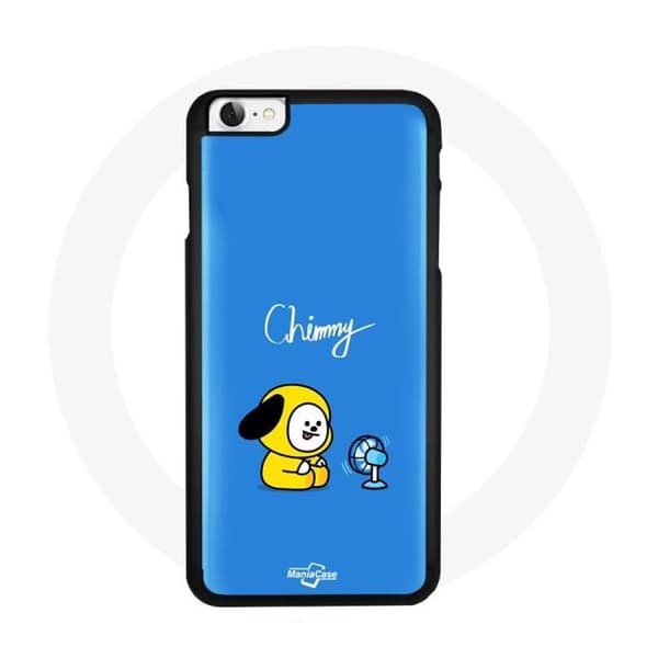 Cover til Iphone SE Bangtan BTS BT21 Chimmy Jimin Blå Baggrund