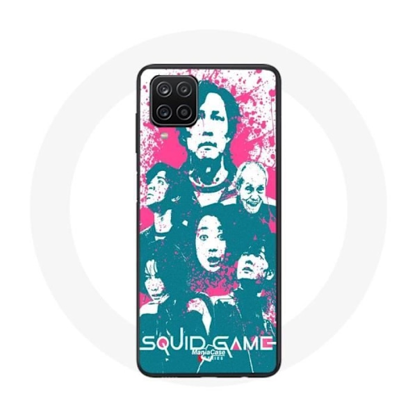 Coque Samsung Galaxy A12 Squid Game Affisch karaktärer logotyp