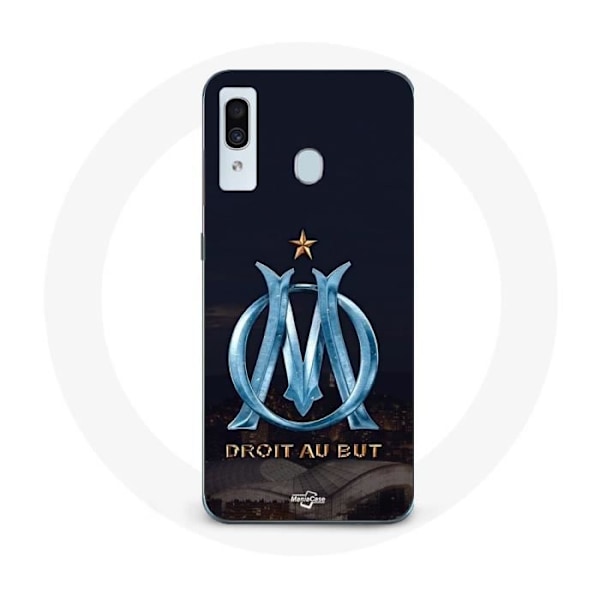 Coque - Maniacase - Galaxy A40 - OM-logotyp - Blå och guld - Mjuk Blått och guld