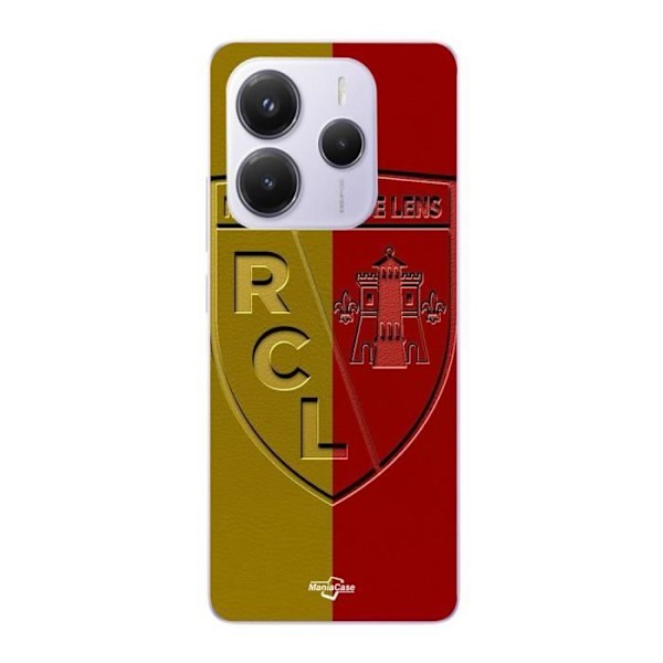 Coque Xiaomi Redmi Note 14 5G RCL LENS Logo gul och röd Maniacase
