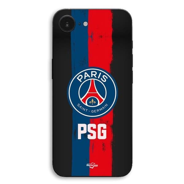 Cover til iPhone 17e PSG-logo sort baggrund Maniacase Svart