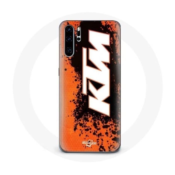 Coque - KTM - Huawei P30 - Vit logotyp - Orange bakgrund - Hård Orange, Vit